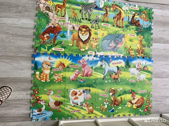 Детский коврик для ползания пазл