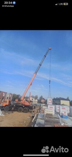 Аренда и услуги автокрана-вездехода, 25 т, 28 м, с гуськом 9 м