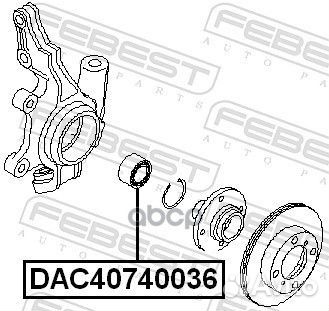 Подшипник ступичный передний 40X74X36 DAC407400