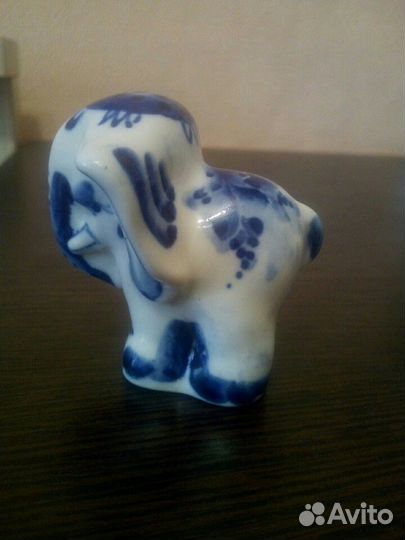 Фарфоровый Слоник Гжель 5 см
