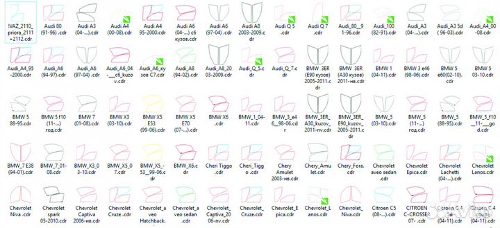 Лекала для тонировки авто