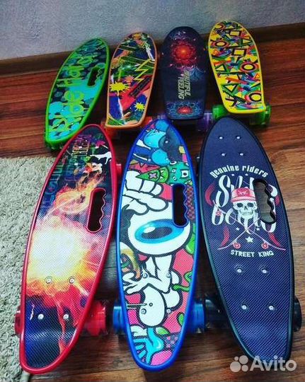 Лонгборд,Пенниборд светящиеся колеса