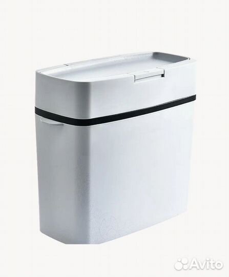 Мусорное ведро Vapaa с крышкой, белый, 31х36х16 см