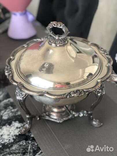 Старинный мармит серебрение