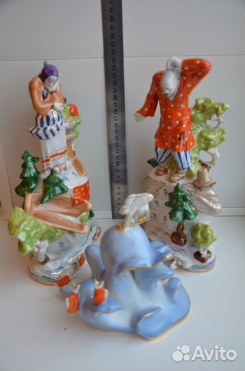 Статуэтки триптих Золотая рыбка Вербилки Гарднер