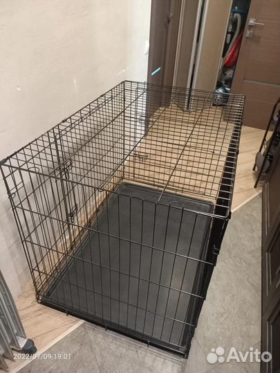 Клетка для кошек и собак металлическая складная