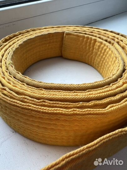 Черный / желтый пояс для тхэквондо / кикбоксинга