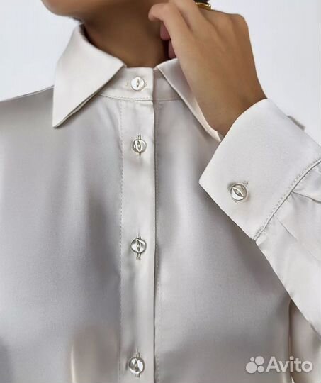 Рубашка женская атласная 44
