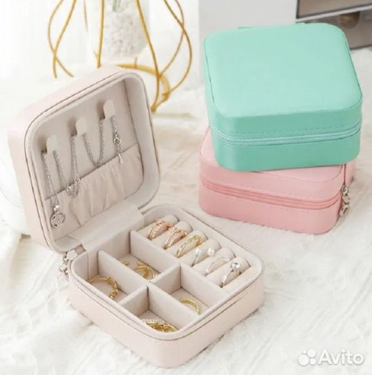 Шкатулка для украшений кожаная