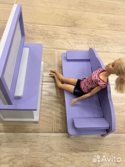 Диван и тв с тумбой для кукол