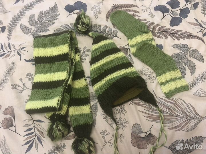 Шапка+Шарф+Носочки Новое