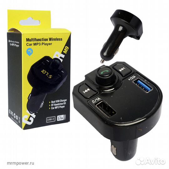 FM-трансмиттер bluetooth для автомобиля, зарядник
