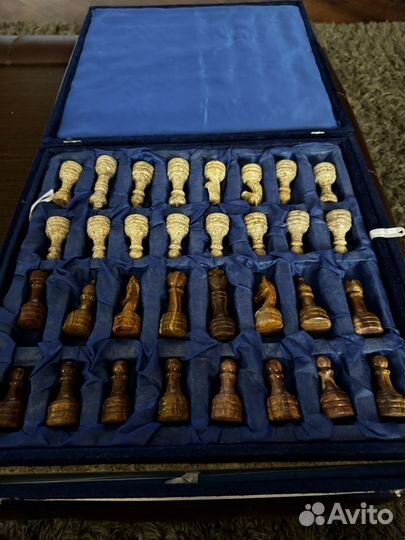 Шахматы ручной работы, из камня