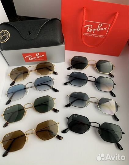 Очки Ray Ban octagonal (Коричневые)