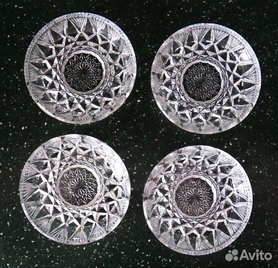 Хрустальные салатники (ретро) 4 штуки
