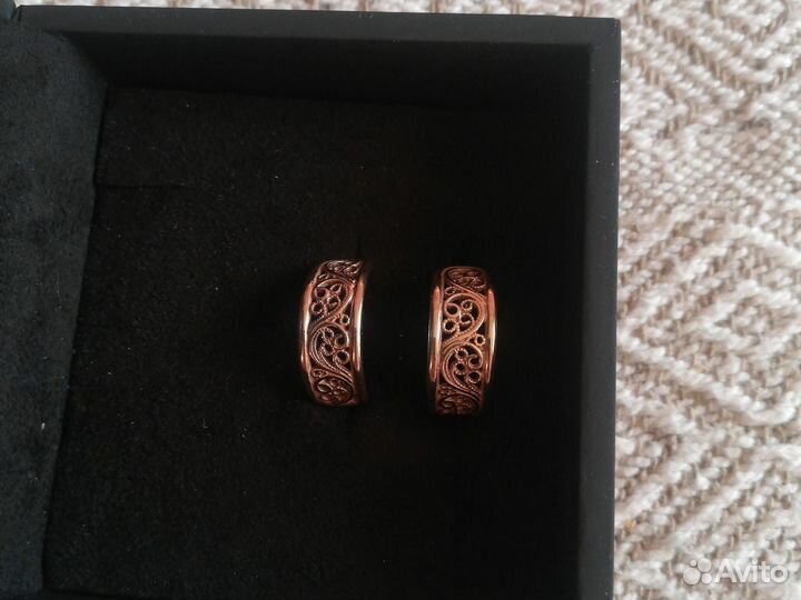 Серьги серебро в позолоте