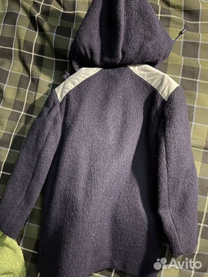 Детское пальто для мальчика, шерсть, размер 110