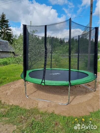 Батут с защитной сеткой Новый арт 4719