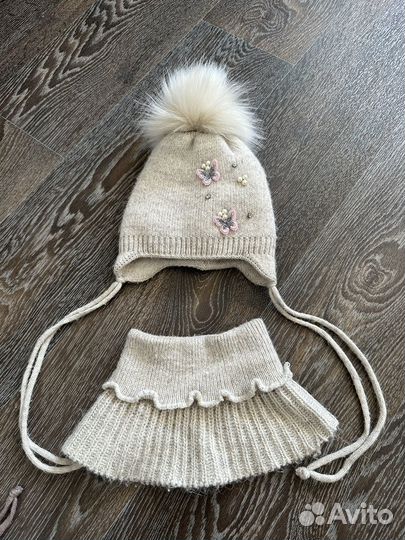 Комплект шапка, шарф детский