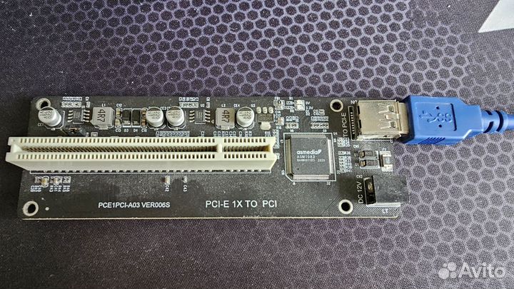 Райзер PCIe x1 на PCI