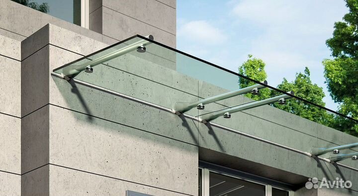 Стеклянный навес