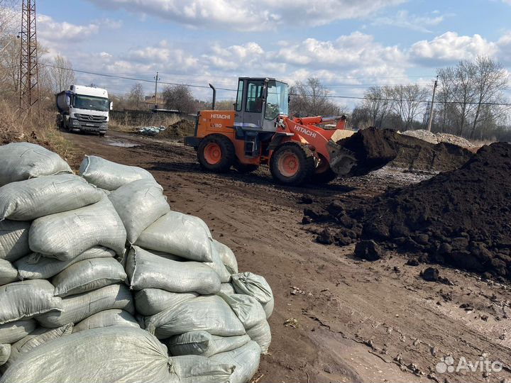 Песок речной в мешках