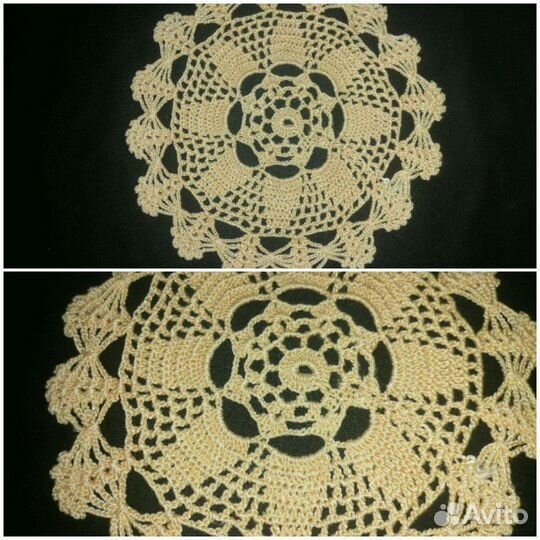 Декоративная салфетка. Франция. 60 е годы. Шёлк