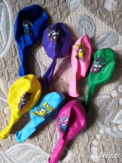 Among us флажки колпачки шарики