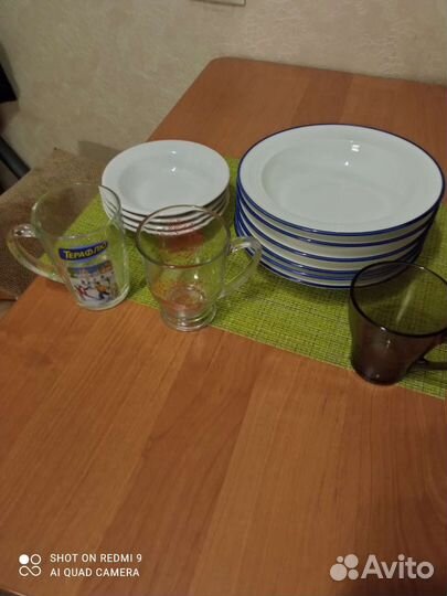 Тарелки, бокалы