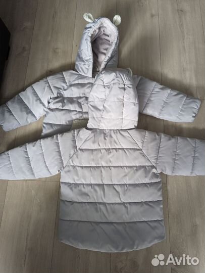 Курточки на двойню 92
