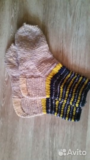 Вязаные шерстяные носки