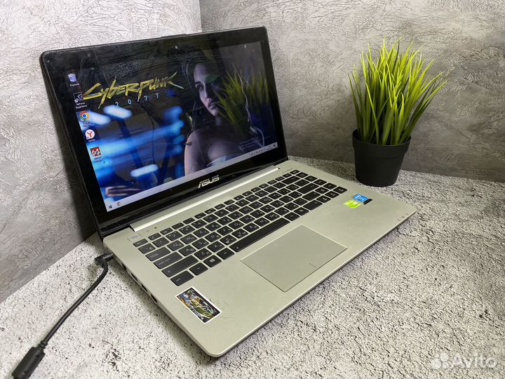 Игровой ноутбук asus 2 видеокарты/4 ядра/SSD