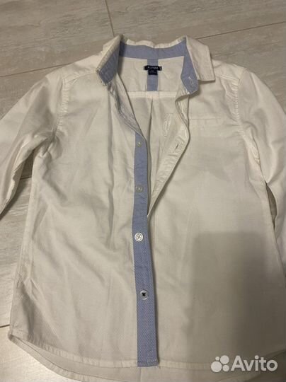 Рубашка белая на мальчика рост 110-116