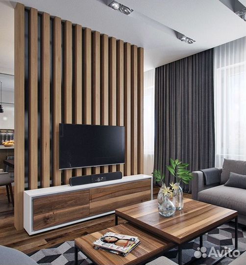 Реечные перегородки панно рейки панели