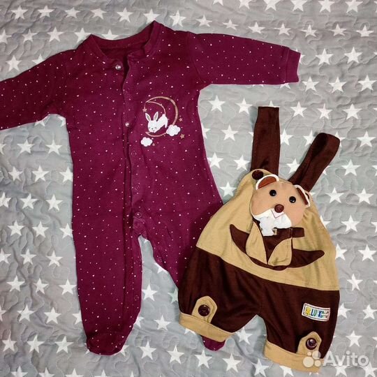 Пакет одежды малышке 62-86+