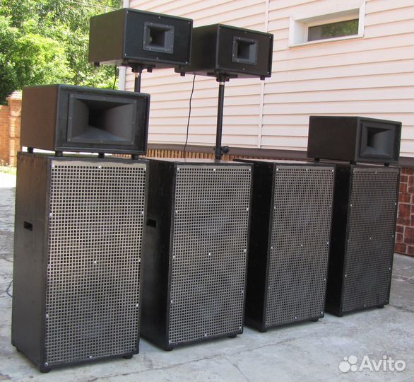 Колонки 8400W 8ш Проф Акустика 12х2+Рупоры Штативы