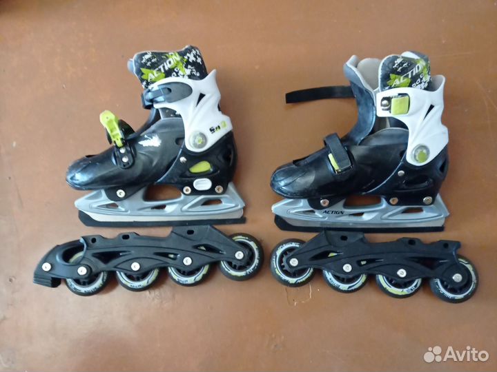 Коньки ролики детские 2 в 1