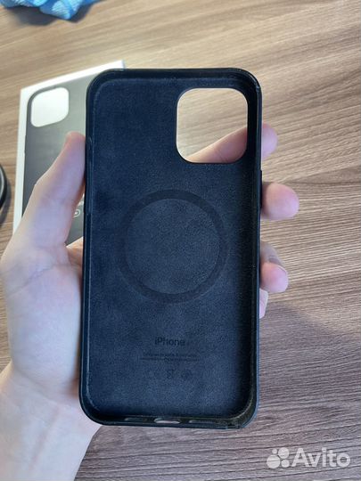 Оригинальный чехол на iPhone 12 pro max кожа