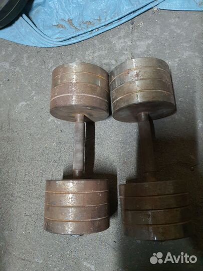 Гантели, много разных