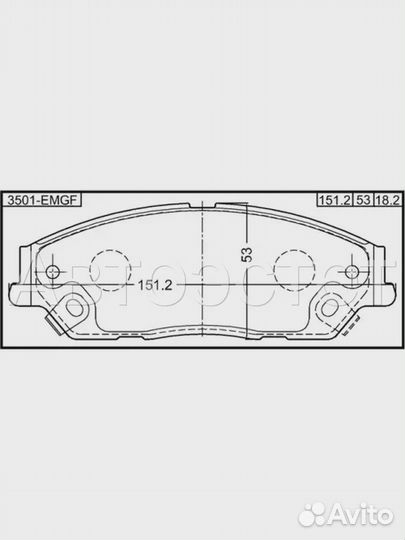 Тормозные колодки дисковые 3501-emgf