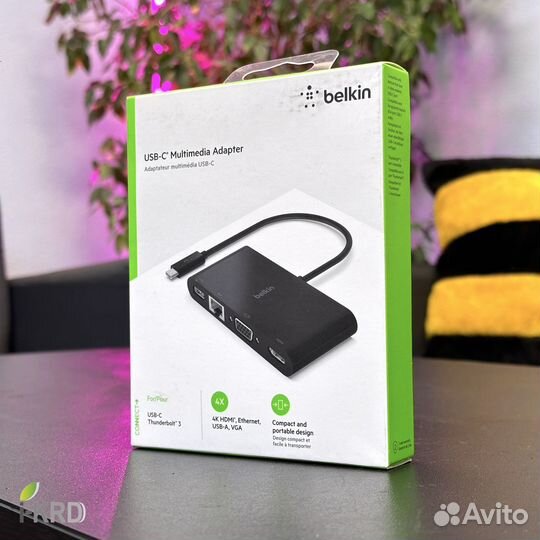 Адаптер Belkin USB-C Multimedia Adapter (Новый)