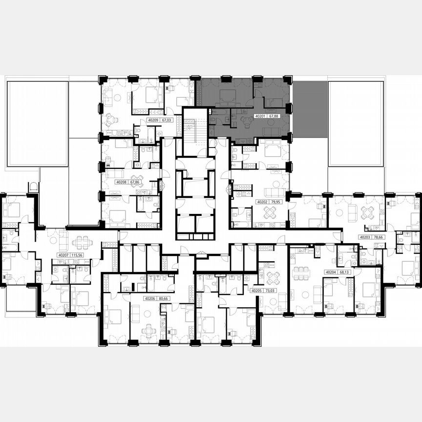 2-к. квартира, 67,9 м², 2/15 эт.