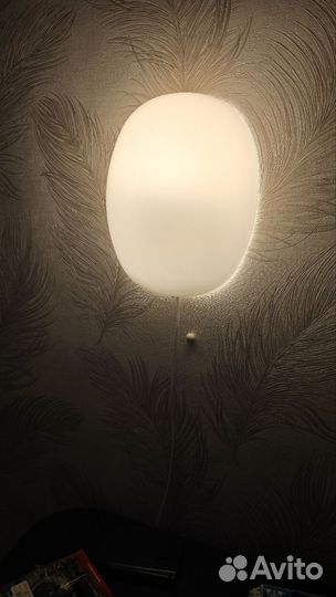 Бра IKEA kallbliхт калльбликст Е27, стекло, белый