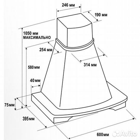 Вытяжка Viaona Cappe Диана 60