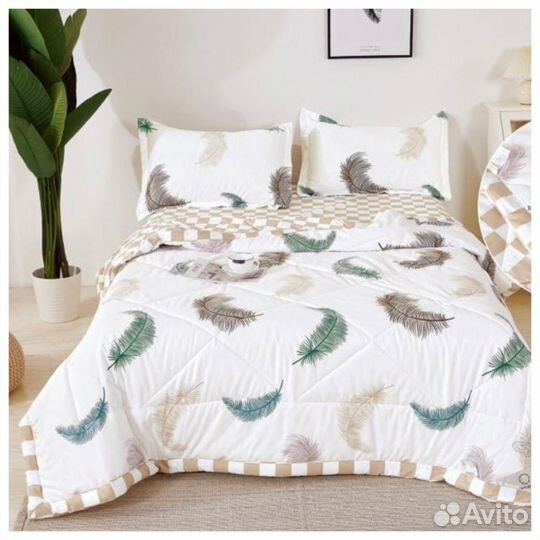 1,5 спальный, с готовым одеялом