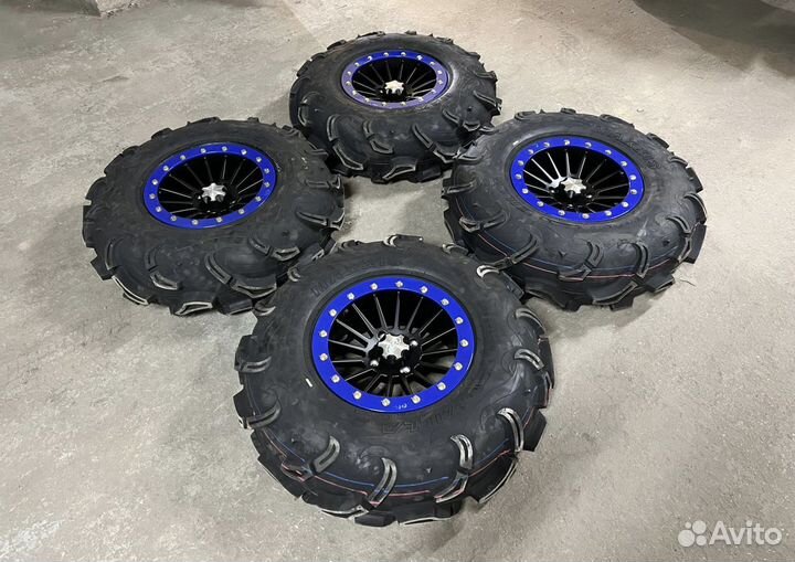 Диски новые ITP 4/110 Blue с бедлоком для ATV