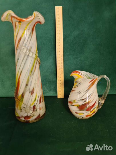 Ваза цветное стекло СССР