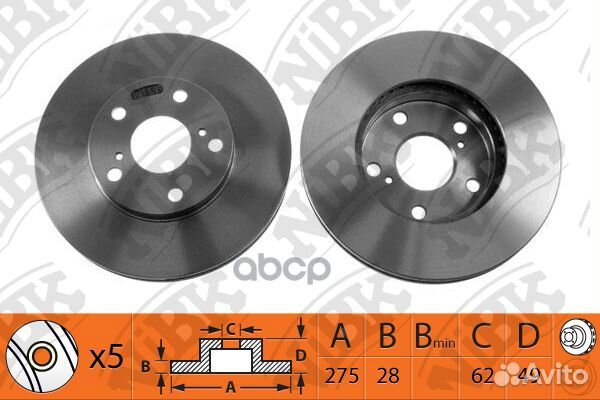 Диск тормозной RN1009 NiBK