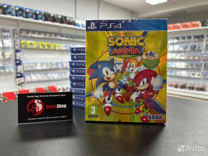 Диск Sonic Mania Plus PS4