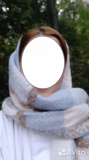 Шарф/палантин Zolla голубой в клетку